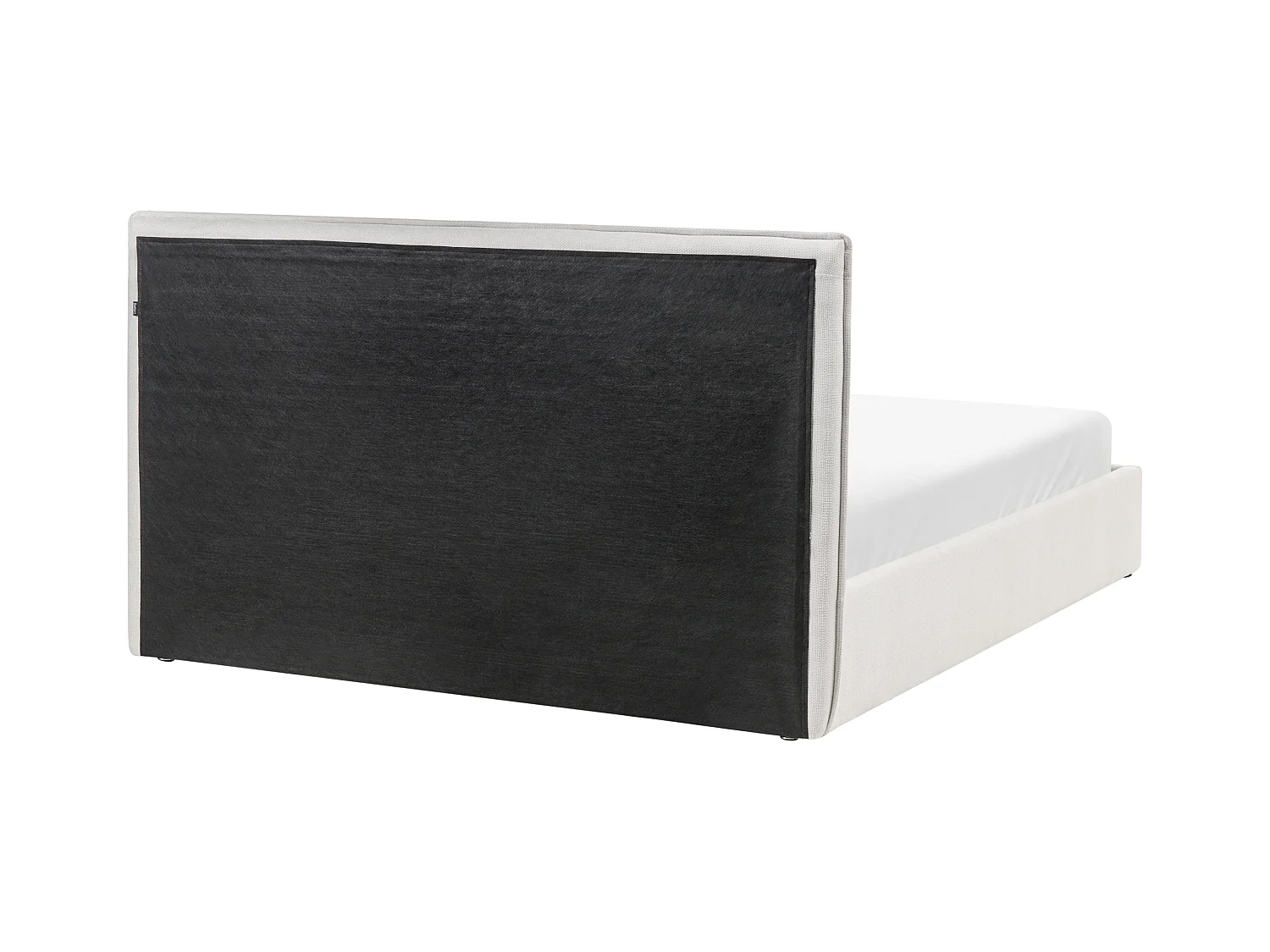 Lit ottoman Tissu TARASCON 160 x 200 cm Beige clair