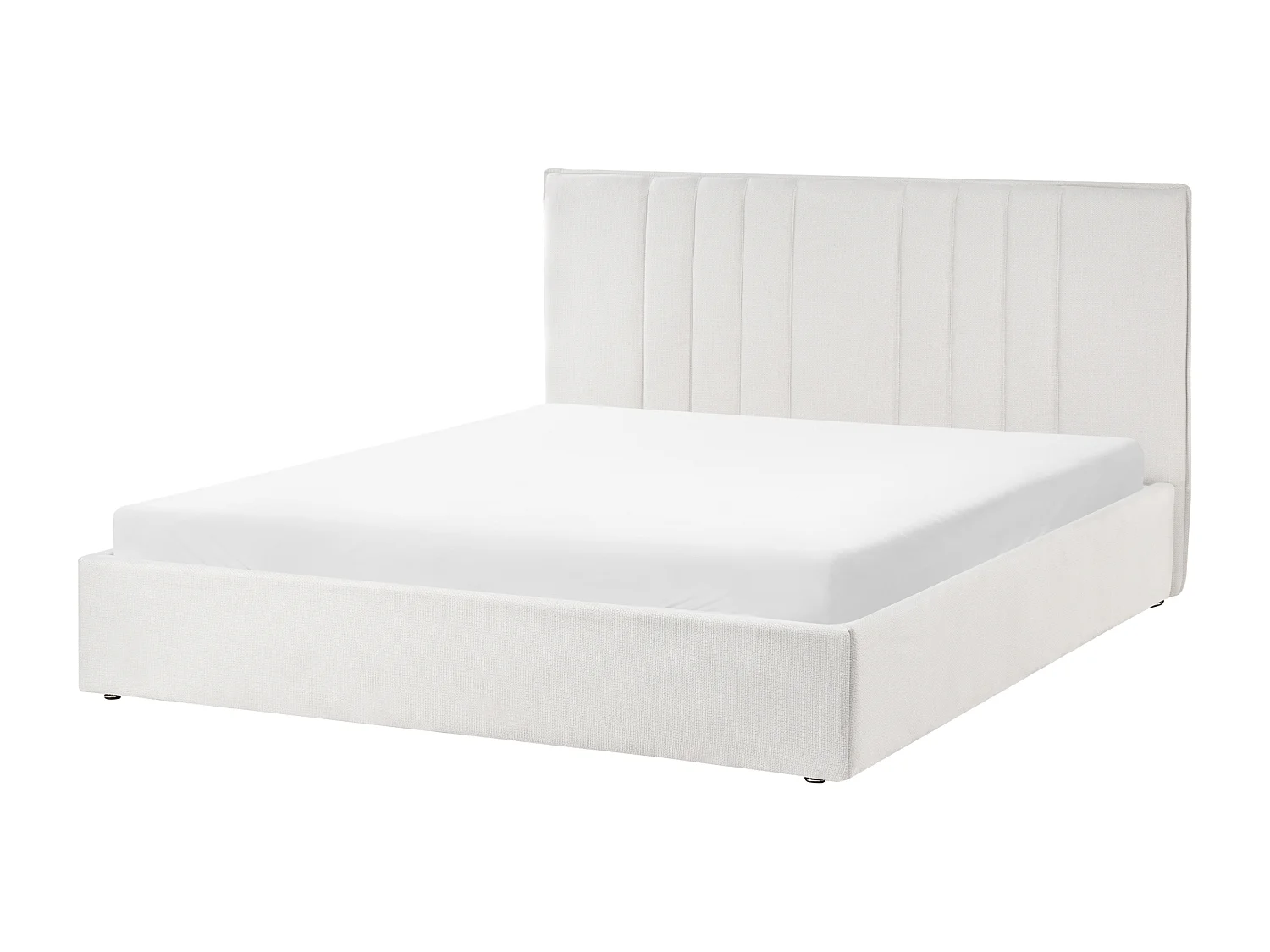 Lit ottoman Tissu TARASCON 160 x 200 cm Beige clair