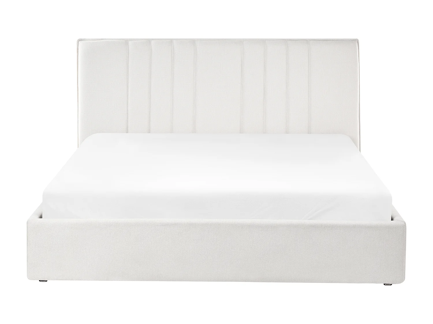 Lit ottoman Tissu TARASCON 160 x 200 cm Beige clair