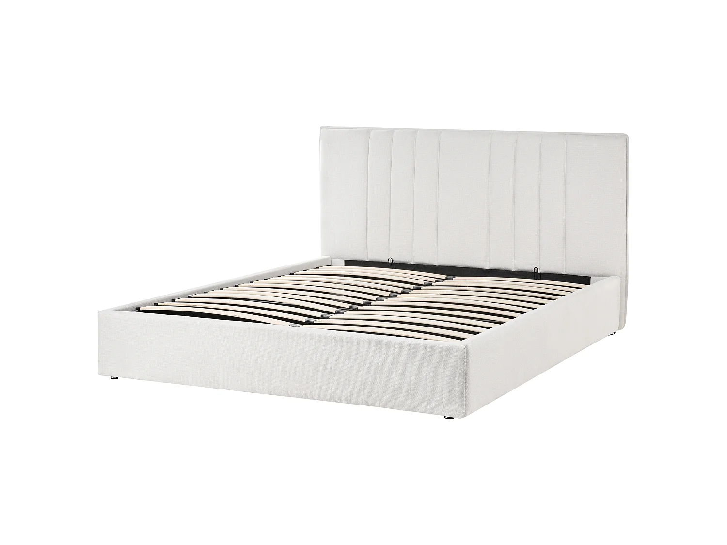 Lit ottoman TARASCON Tissu Beige clair 160 x 200 cm