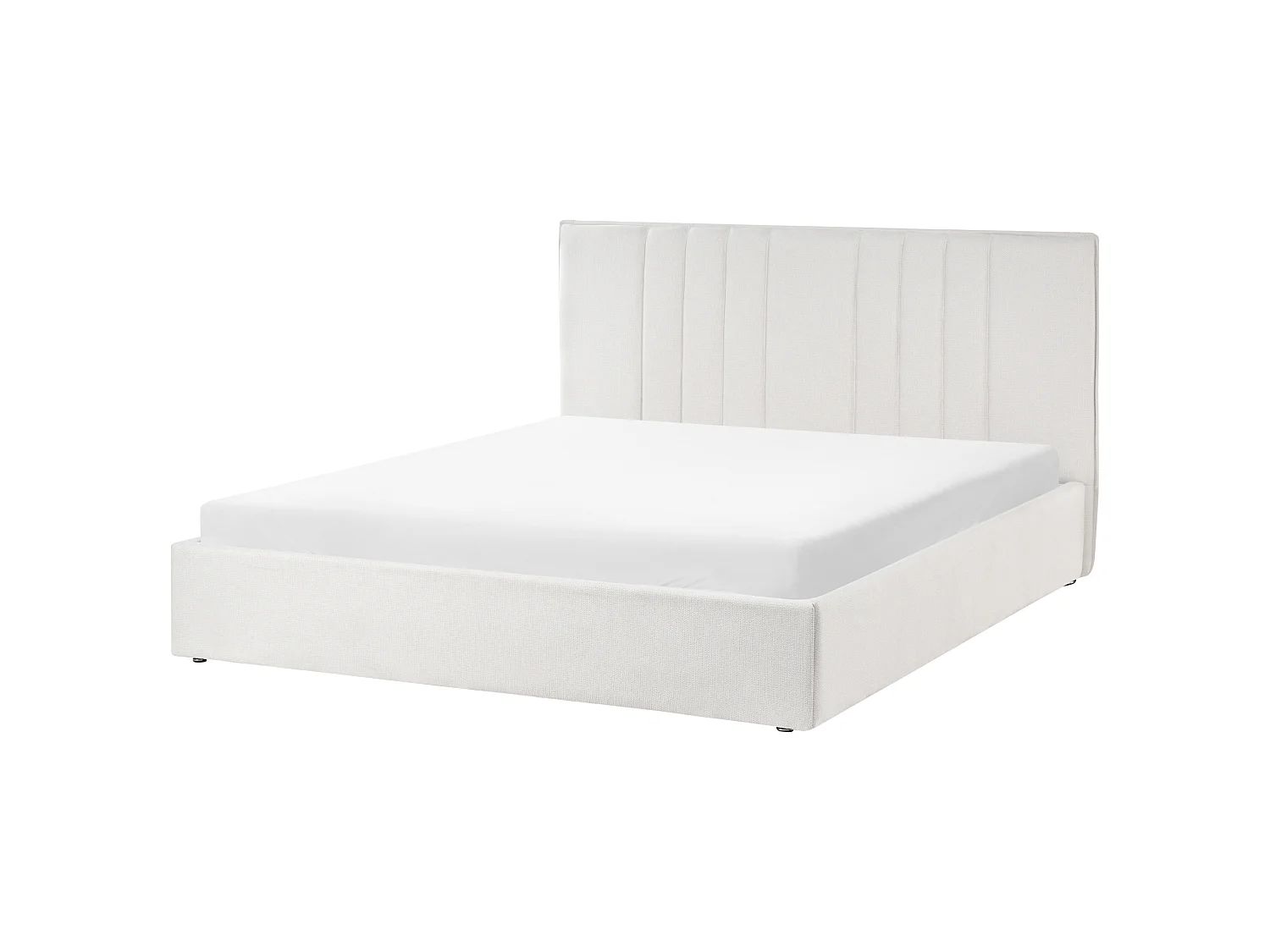 Lit ottoman TARASCON Tissu Beige clair 160 x 200 cm