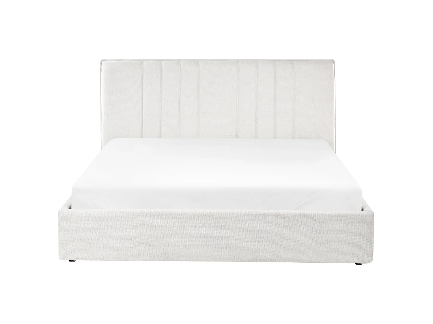 Lit ottoman TARASCON Tissu Beige clair 160 x 200 cm