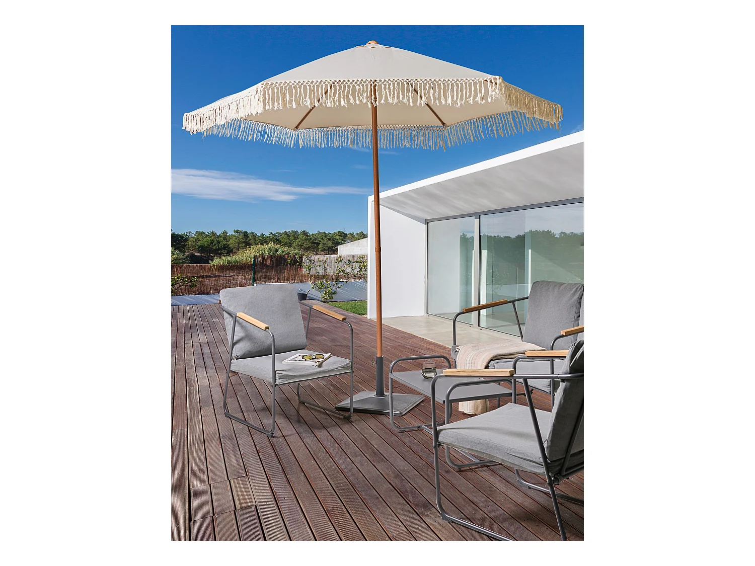 Parasol de jardin 258 cm MURASA Beige
