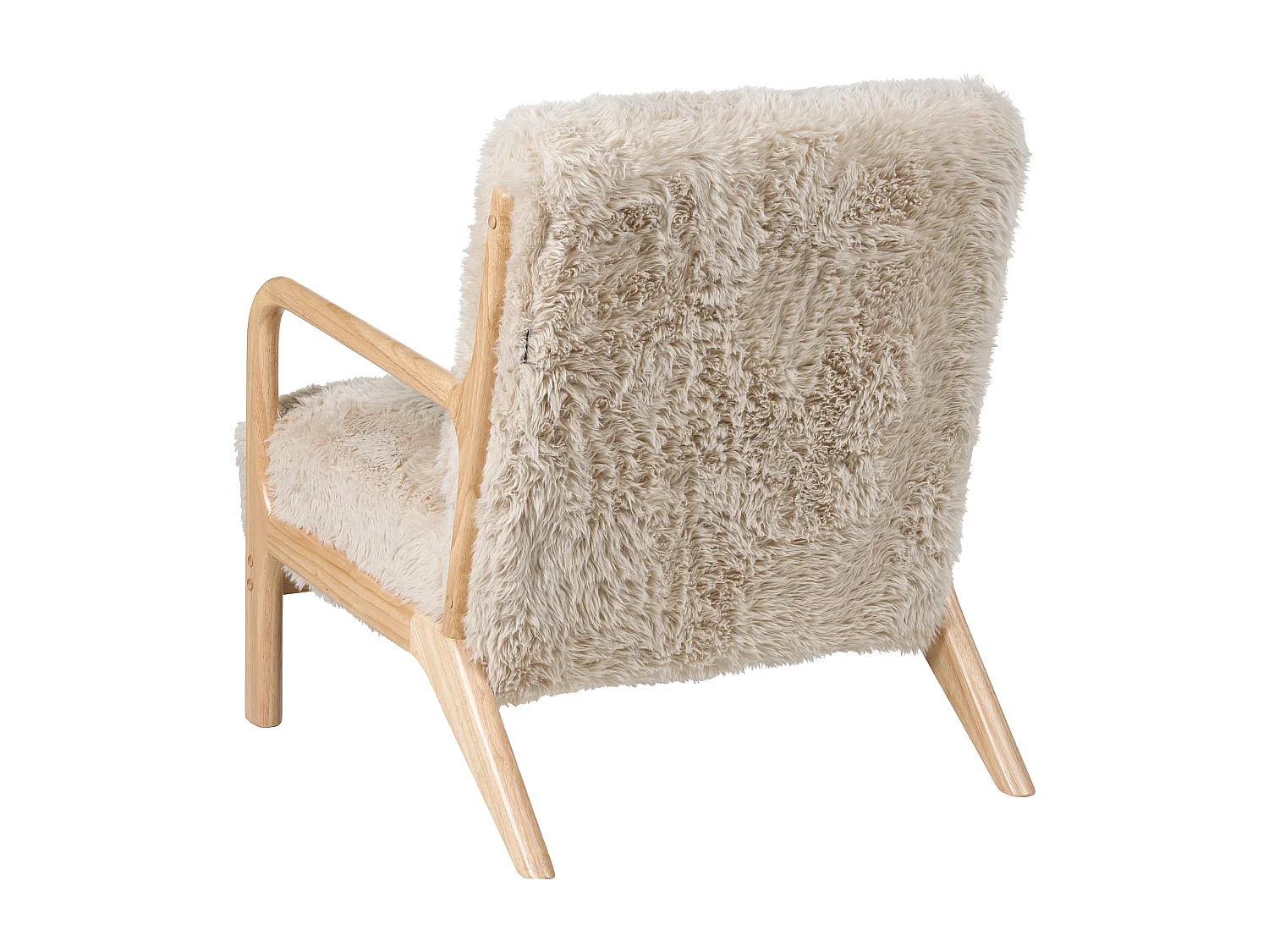 Fauteuil SKOVDE Fourrure synthétique Beige clair