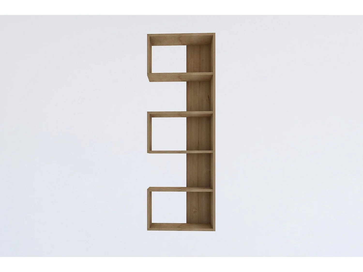 Moderne boekenkast – 150 cm hoog – Saffier eiken – Melamine gecoate spaanplaat