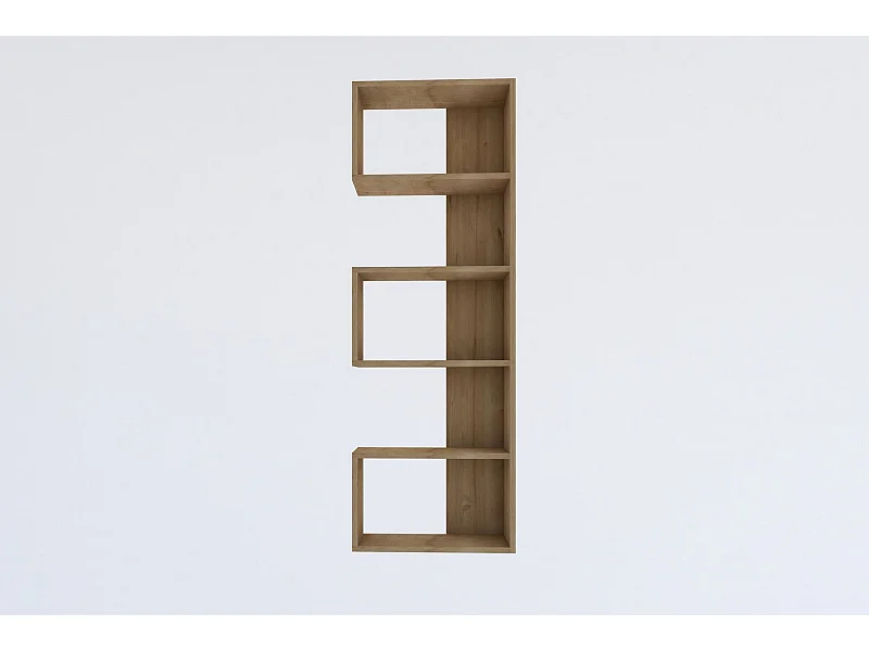 Moderne boekenkast – 150 cm hoog – Saffier eiken – Melamine gecoate spaanplaat