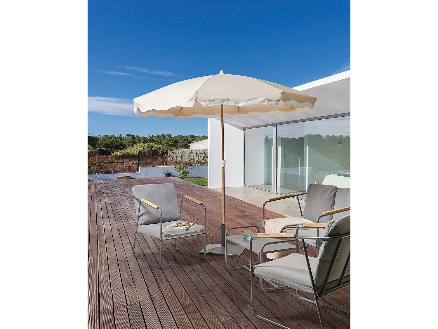 Parasol de jardin 232 cm SESTRIERE Beige