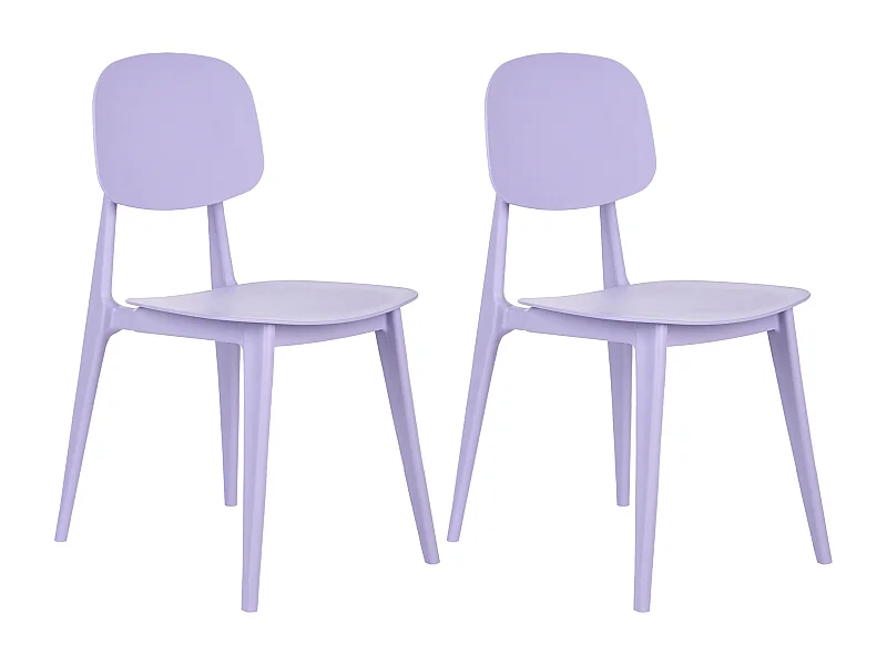Lot de 2 chaises de jardin KATTAVIA Violet