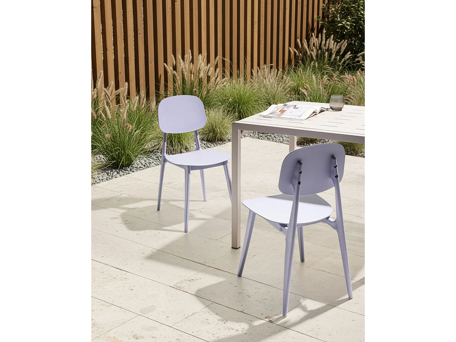 Lot de 2 chaises de jardin KATTAVIA Violet