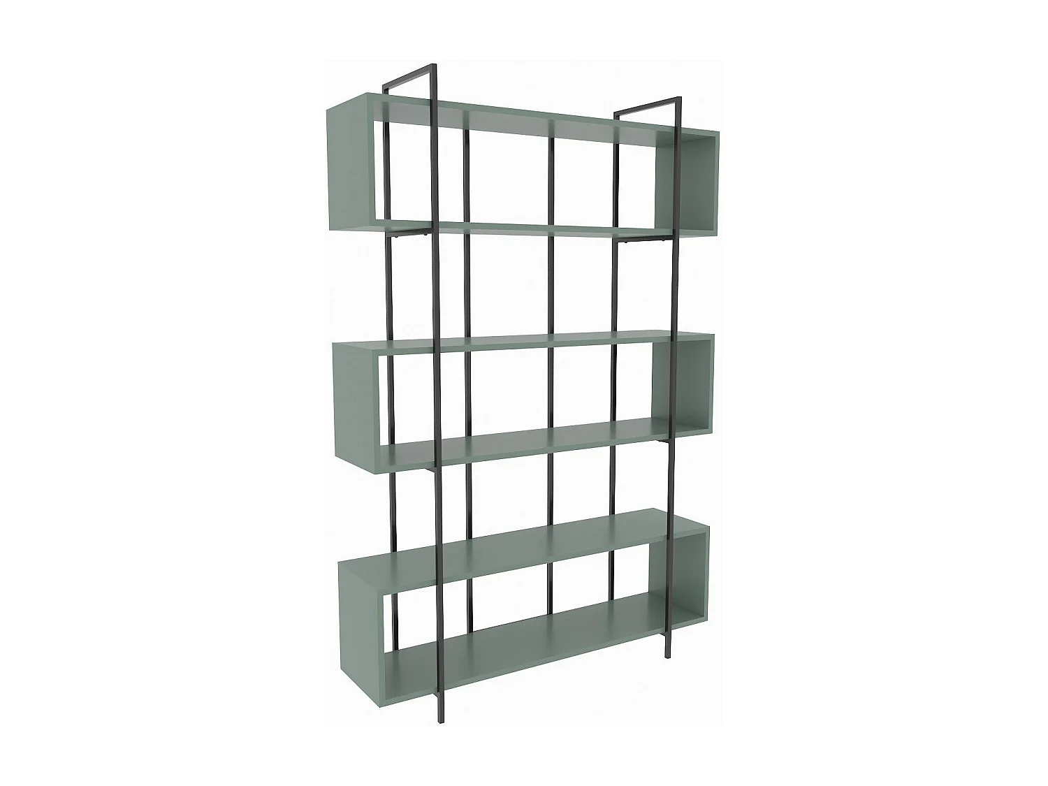 Estantería Kailua 1245, Abierta sin pared trasera, Metal|Aglomerado laminado, 180x120cm