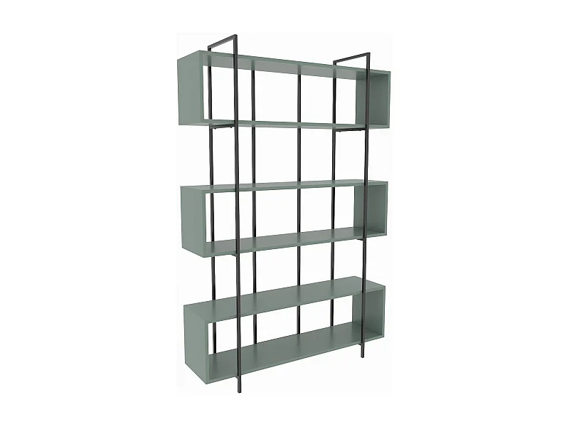 Estantería Kailua 1245, Abierta sin pared trasera, Metal|Aglomerado laminado, 180x120cm