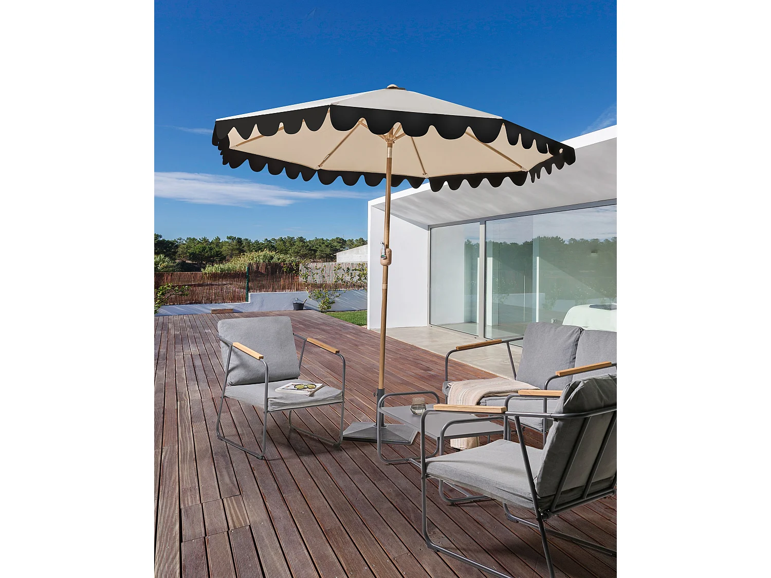 Parasol de jardin 270 cm ISOLOTTO Beige