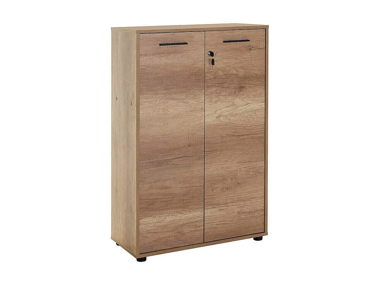 Bibliothèque – 72 cm de large, 110 cm de haut, 34 cm de profondeur – Chêne – Panneaux de particules