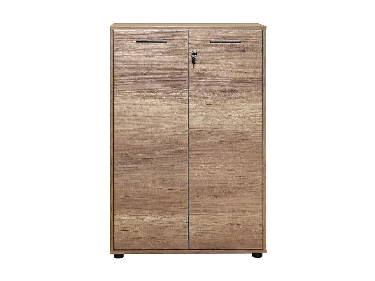 Bibliothèque – 72 cm de large, 110 cm de haut, 34 cm de profondeur – Chêne – Panneaux de particules