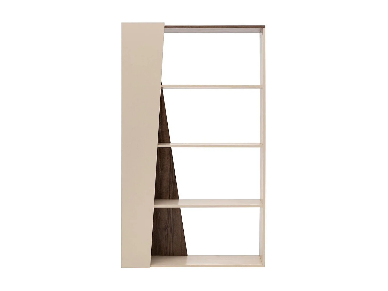 Boekenkast – 100cm x 30cm x 170cm – Walnoot en beige – Melamine gecoate spaanplaat
