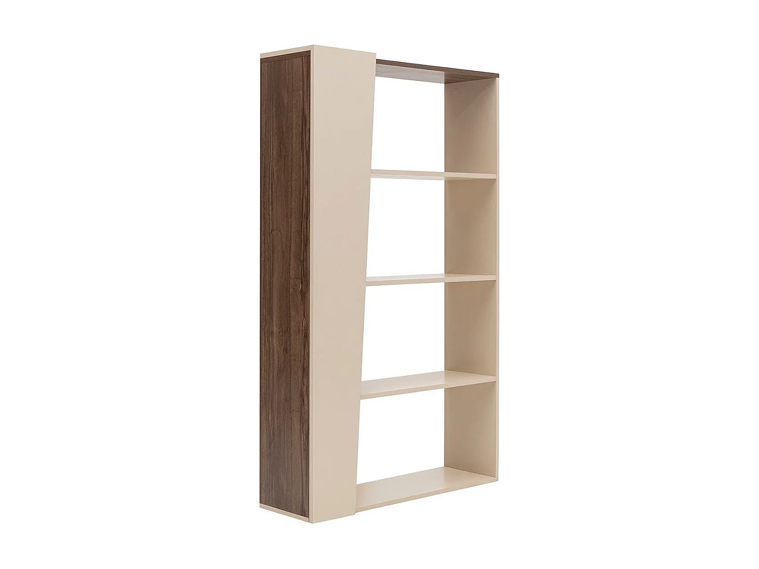 Boekenkast – 100cm x 30cm x 170cm – Walnoot en beige – Melamine gecoate spaanplaat