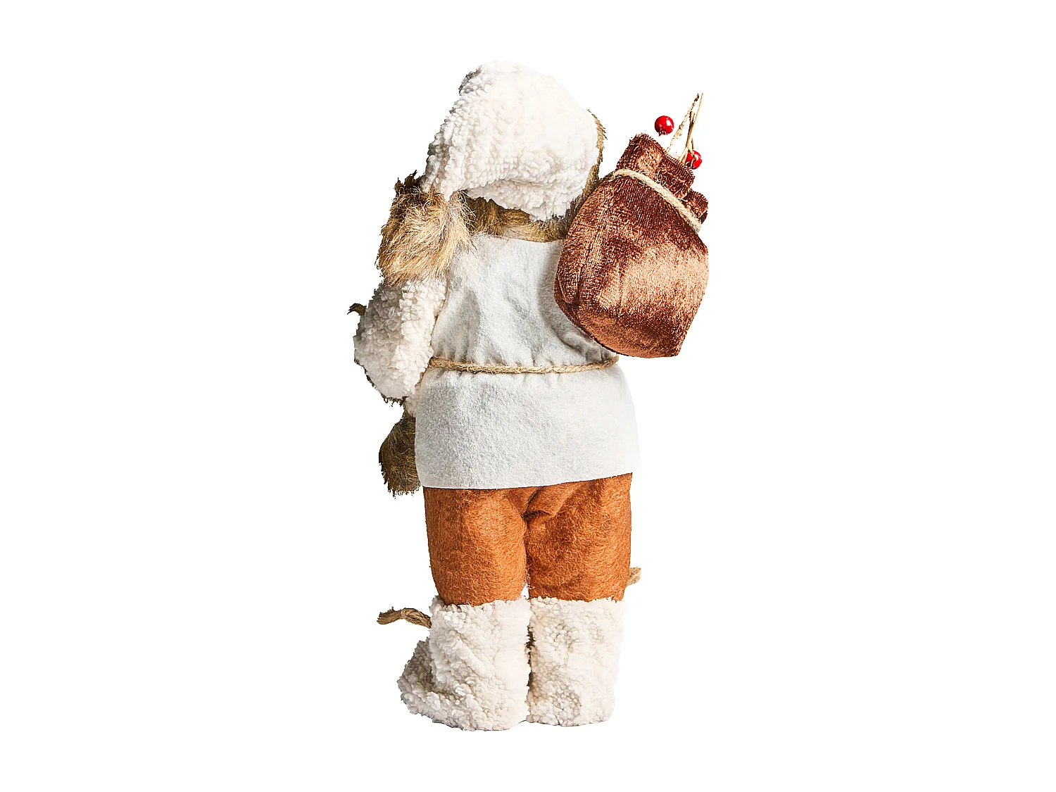 Décoration de Noël SVARTEVATNET Père Noël 37 cm Marron/blanc