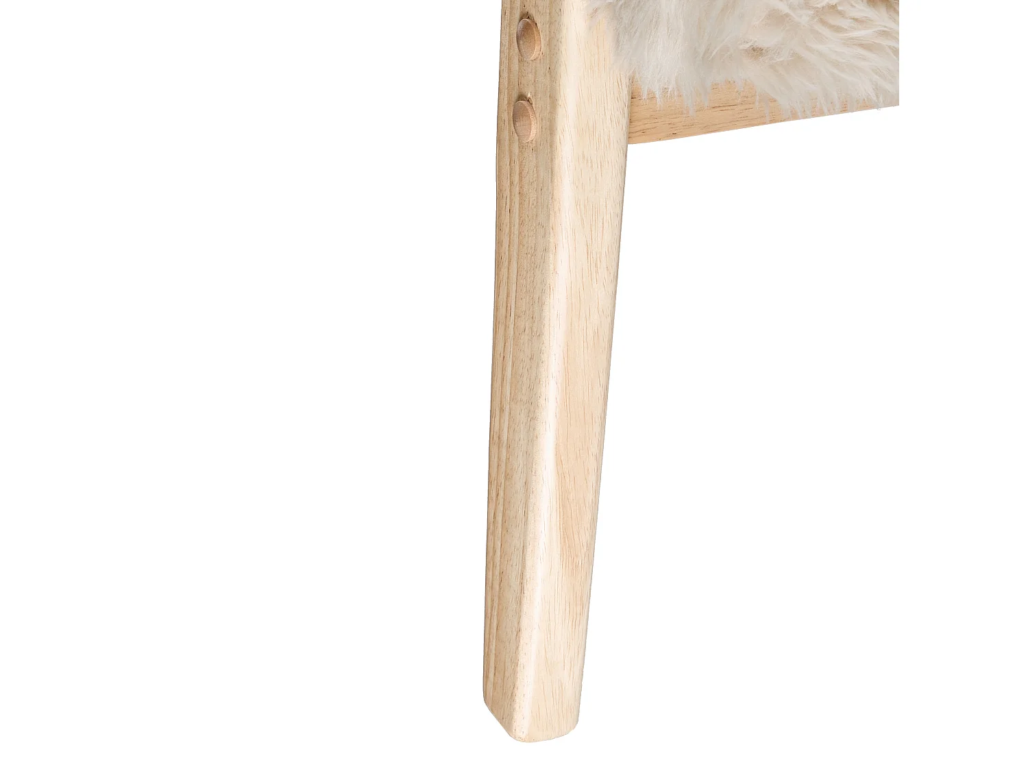 Fauteuil LEKNES Fourrure synthétique Beige clair