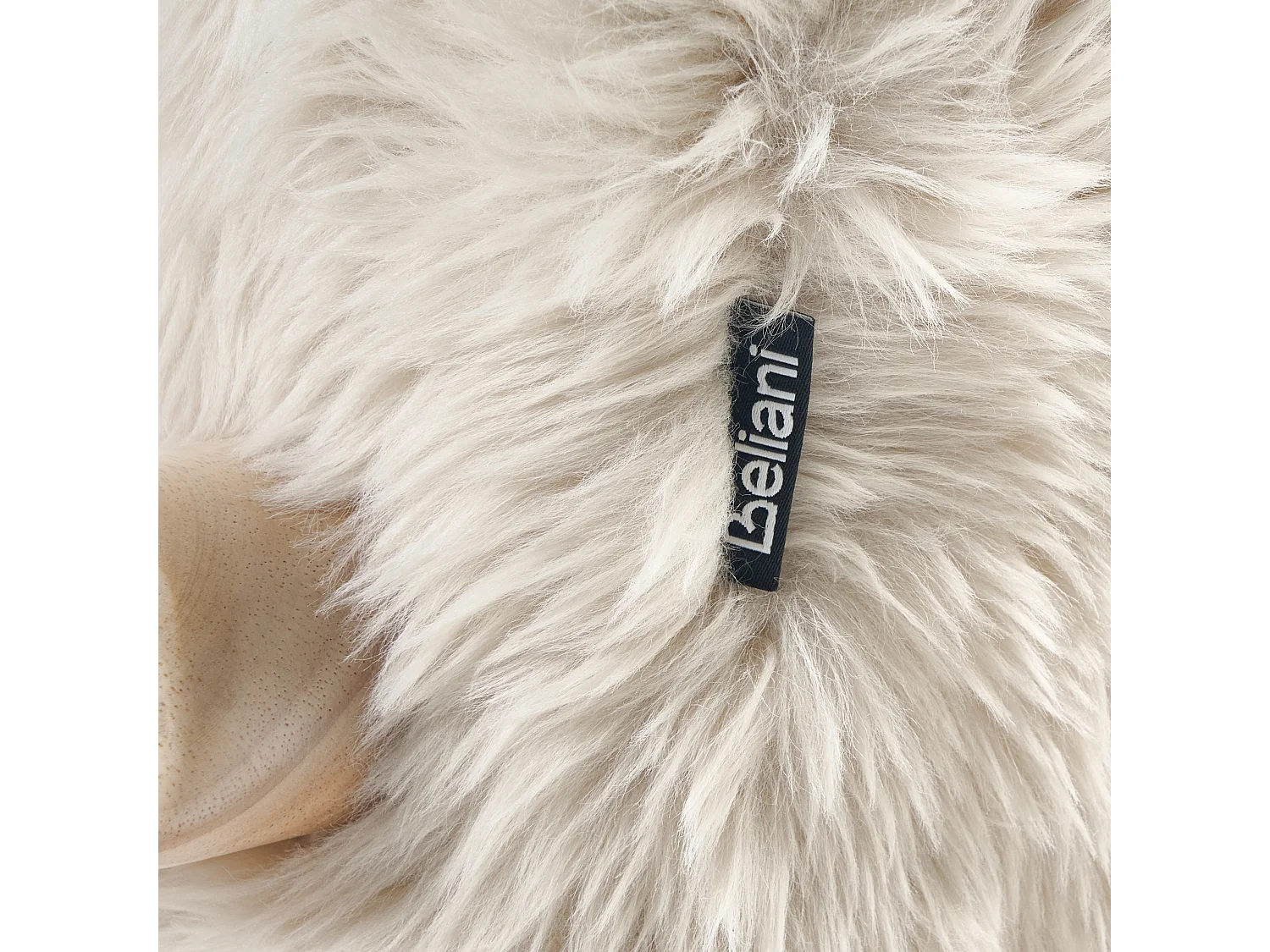 Fauteuil LEKNES Fourrure synthétique Beige clair