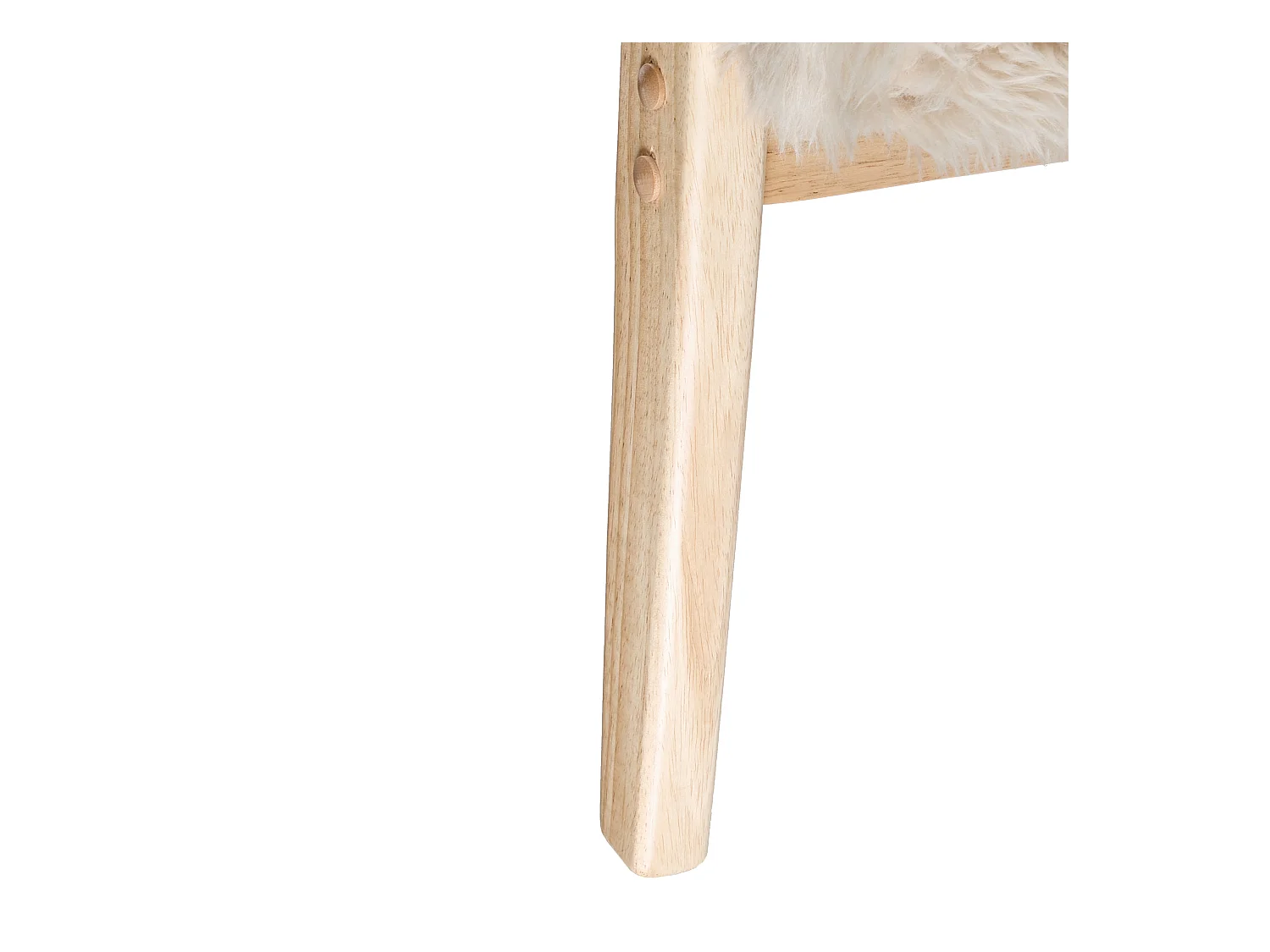 Fauteuil LEKNES Fourrure synthétique Beige clair