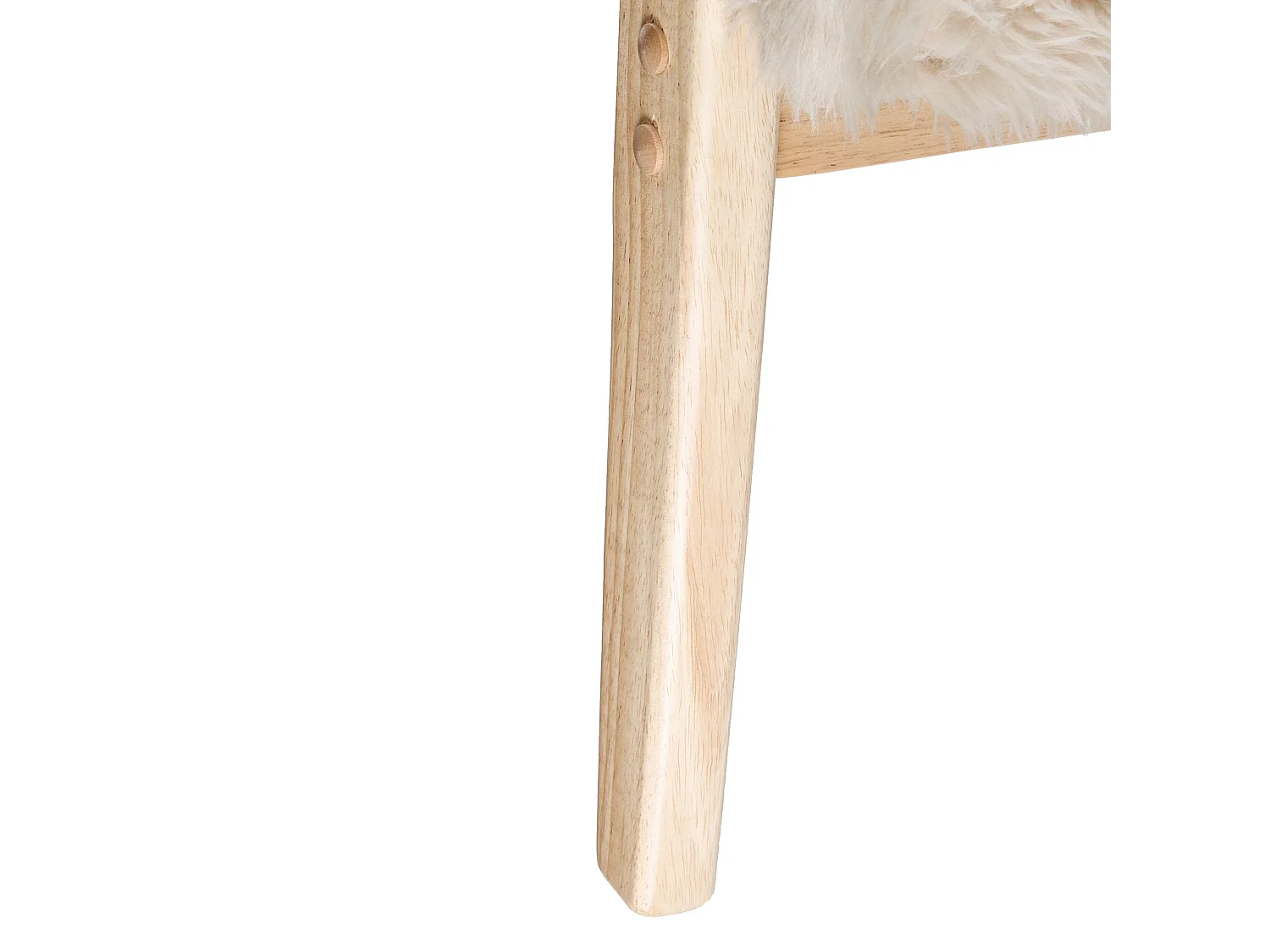 Fauteuil LEKNES Fourrure synthétique Beige clair