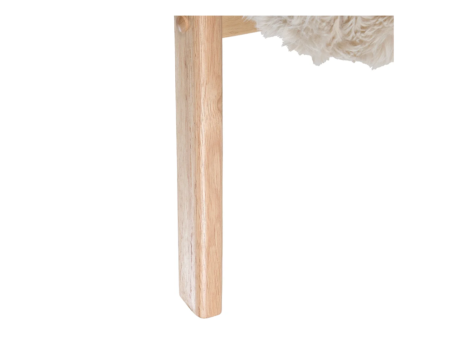 Fauteuil KISA Fourrure synthétique Beige clair