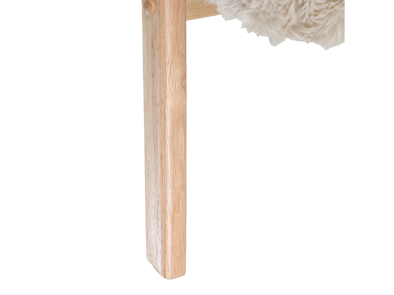 Fauteuil KISA Fourrure synthétique Beige clair