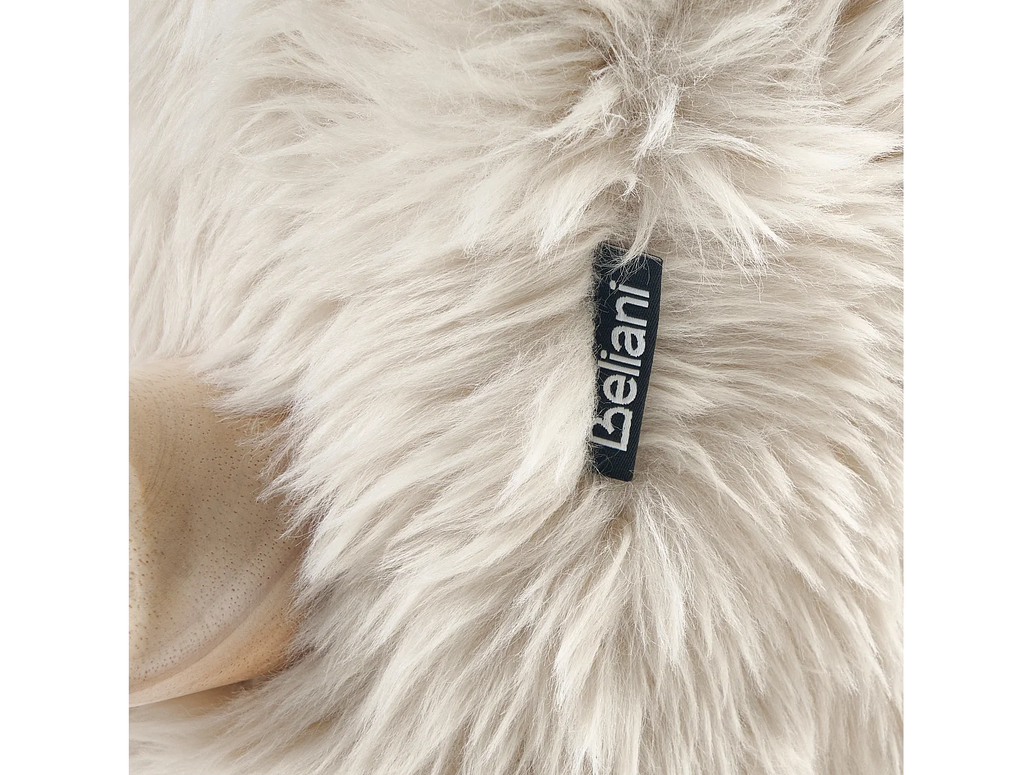 Fauteuil KISA Fourrure synthétique Beige clair
