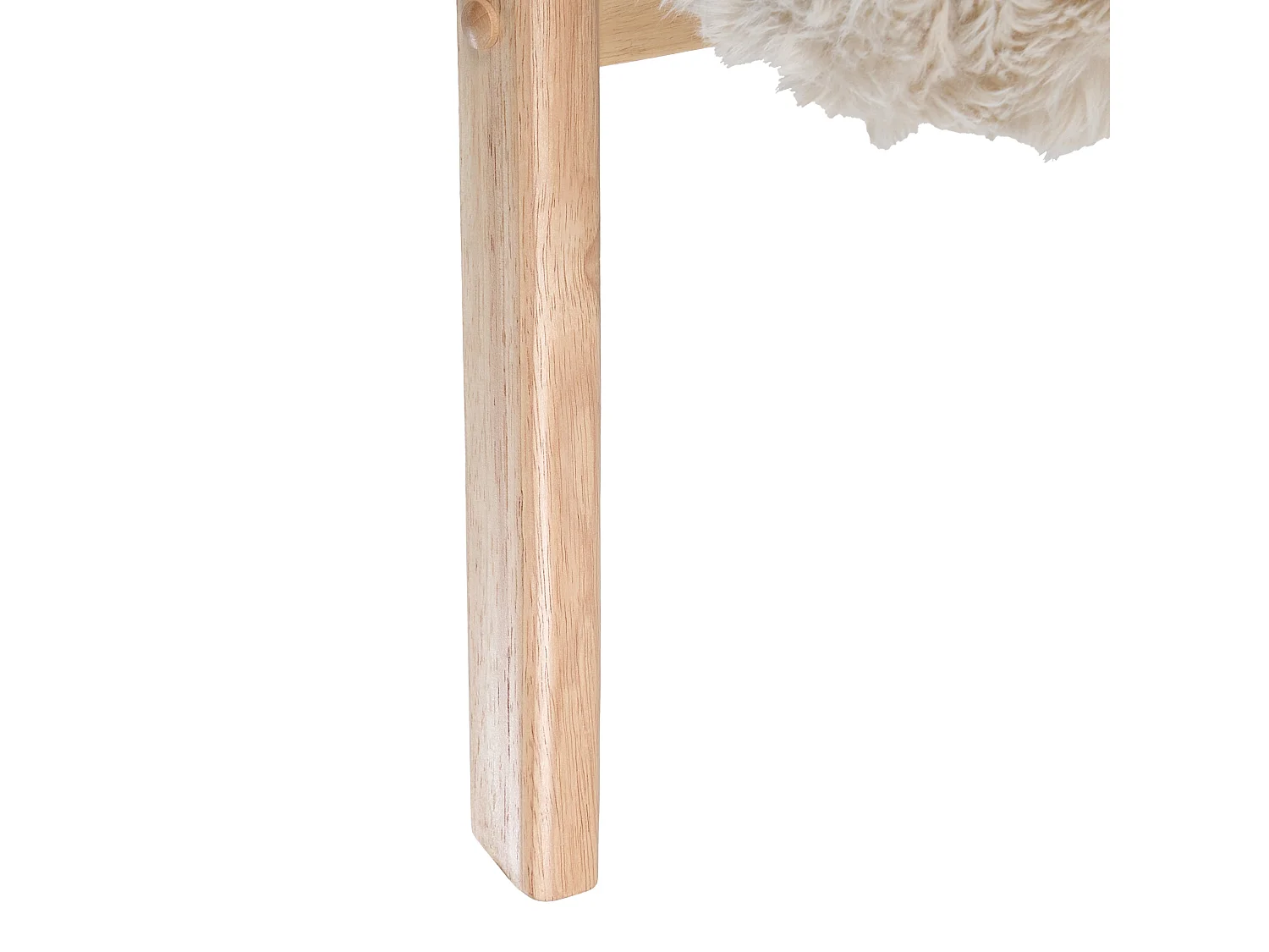 Armchair KISA Faux Fur Light Beige