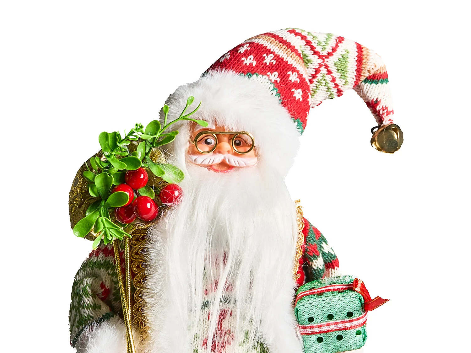 Décoration de Noël MOSVATN 37 cm Père Noël Rouge/vert