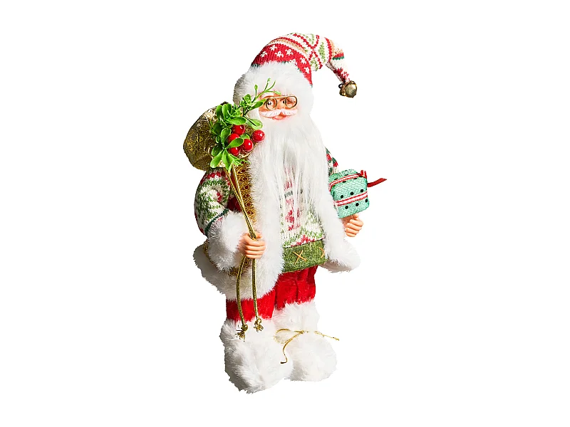 Décoration de Noël MOSVATN Père Noël 37 cm Rouge/vert