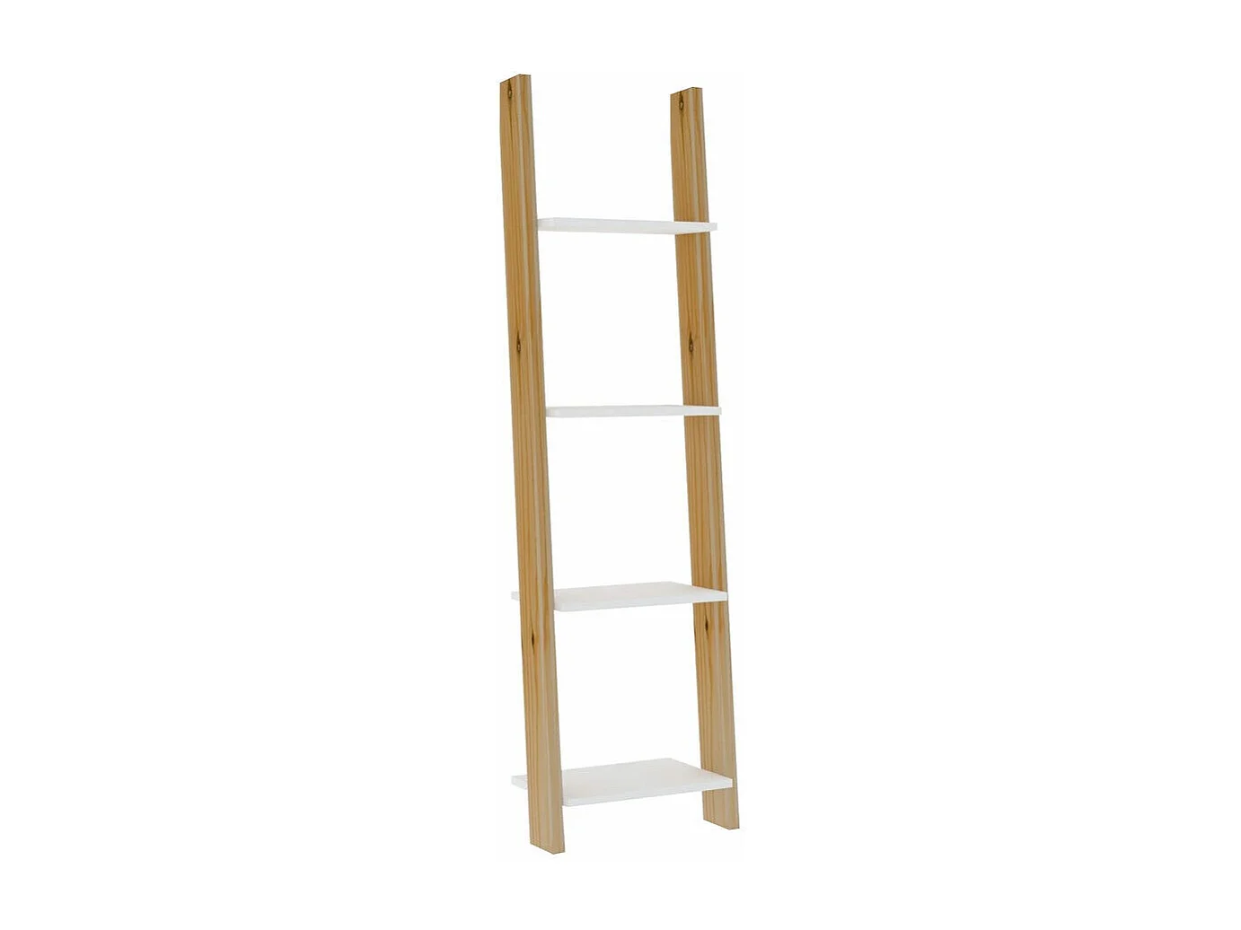 Bibliothèque – 49 x 170 x 25 cm – Blanc et Saphir – Panneaux de particules mélaminés