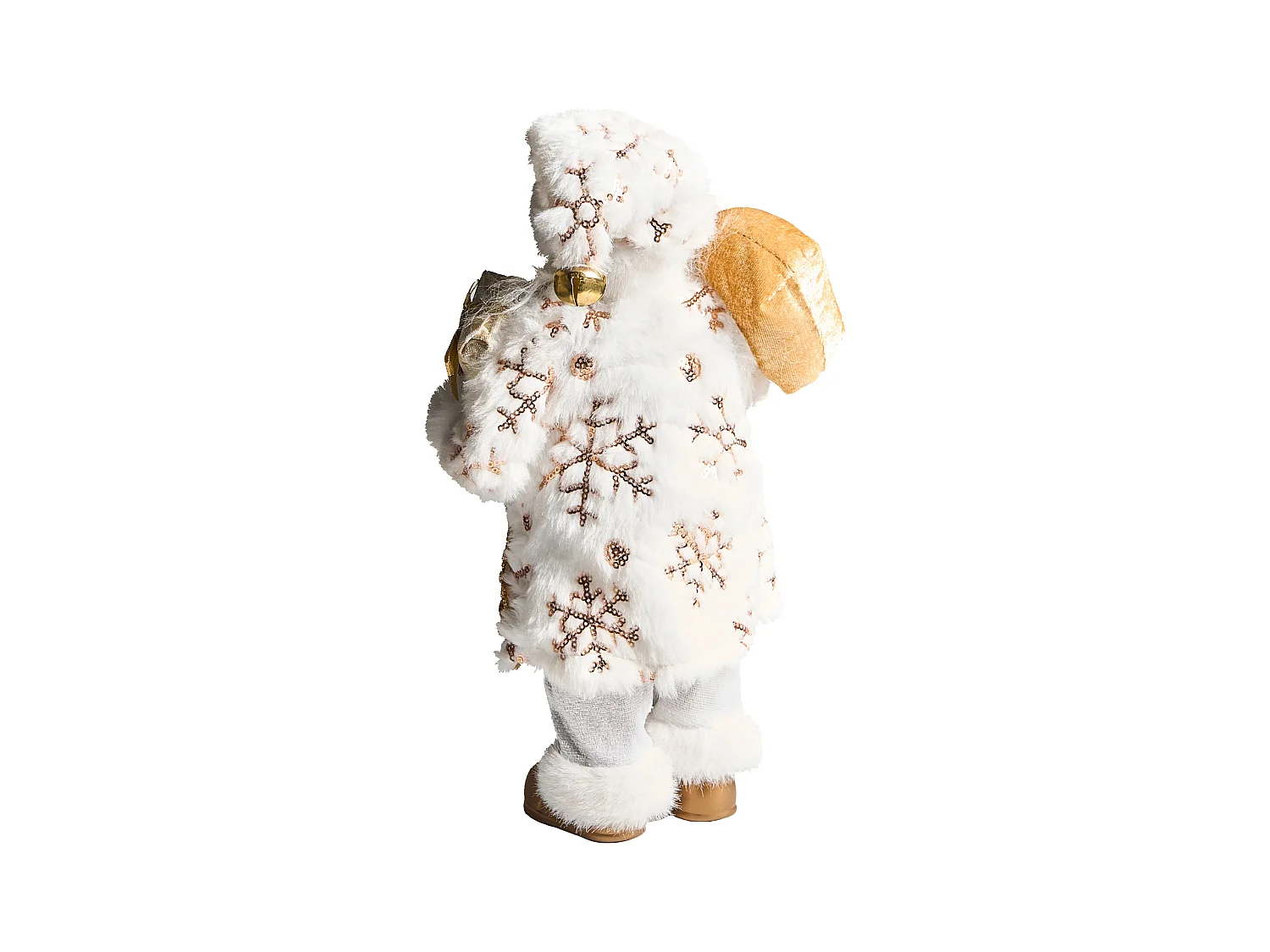 Décoration de Noël STRAUMSFJORDEN Père Noël 40 cm Blanc/doré