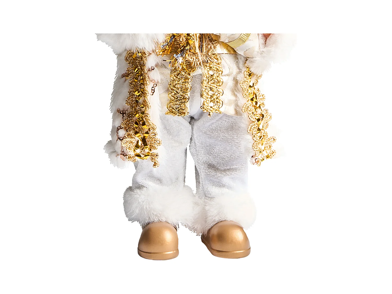 Décoration de Noël STRAUMSFJORDEN Père Noël 40 cm Blanc/doré