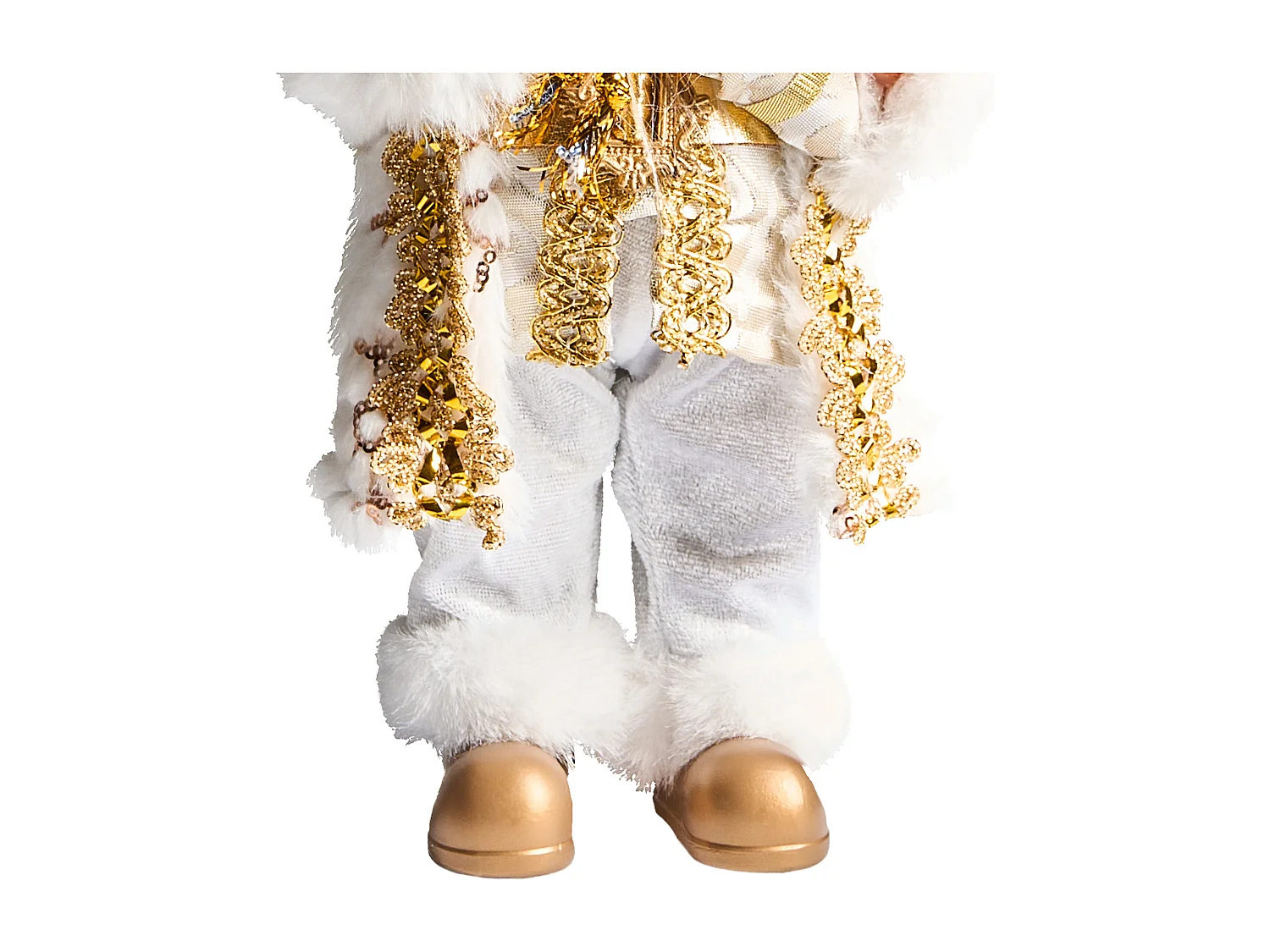 Décoration de Noël STRAUMSFJORDEN Père Noël 40 cm Blanc/doré