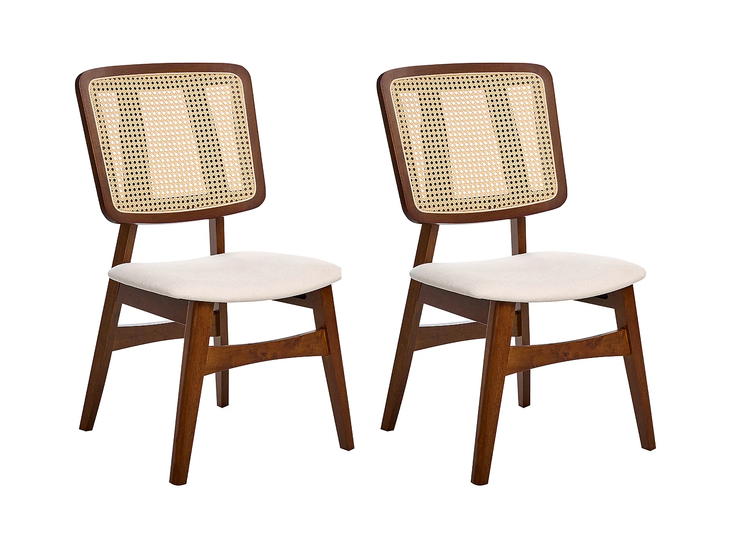 Lot de 2 chaises de salle à manger ALCOVA Bois Marron