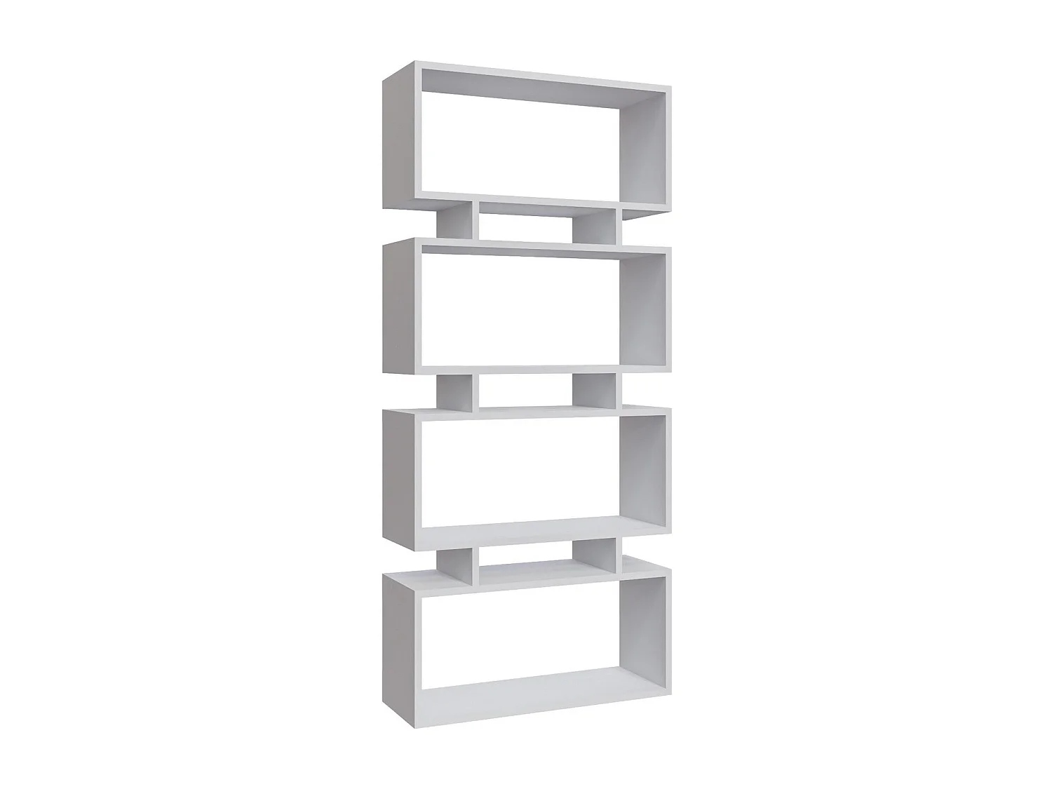 Bibliothèque – 72 cm x 25 cm x 161 cm – Blanc – Panneau de particules mélaminé