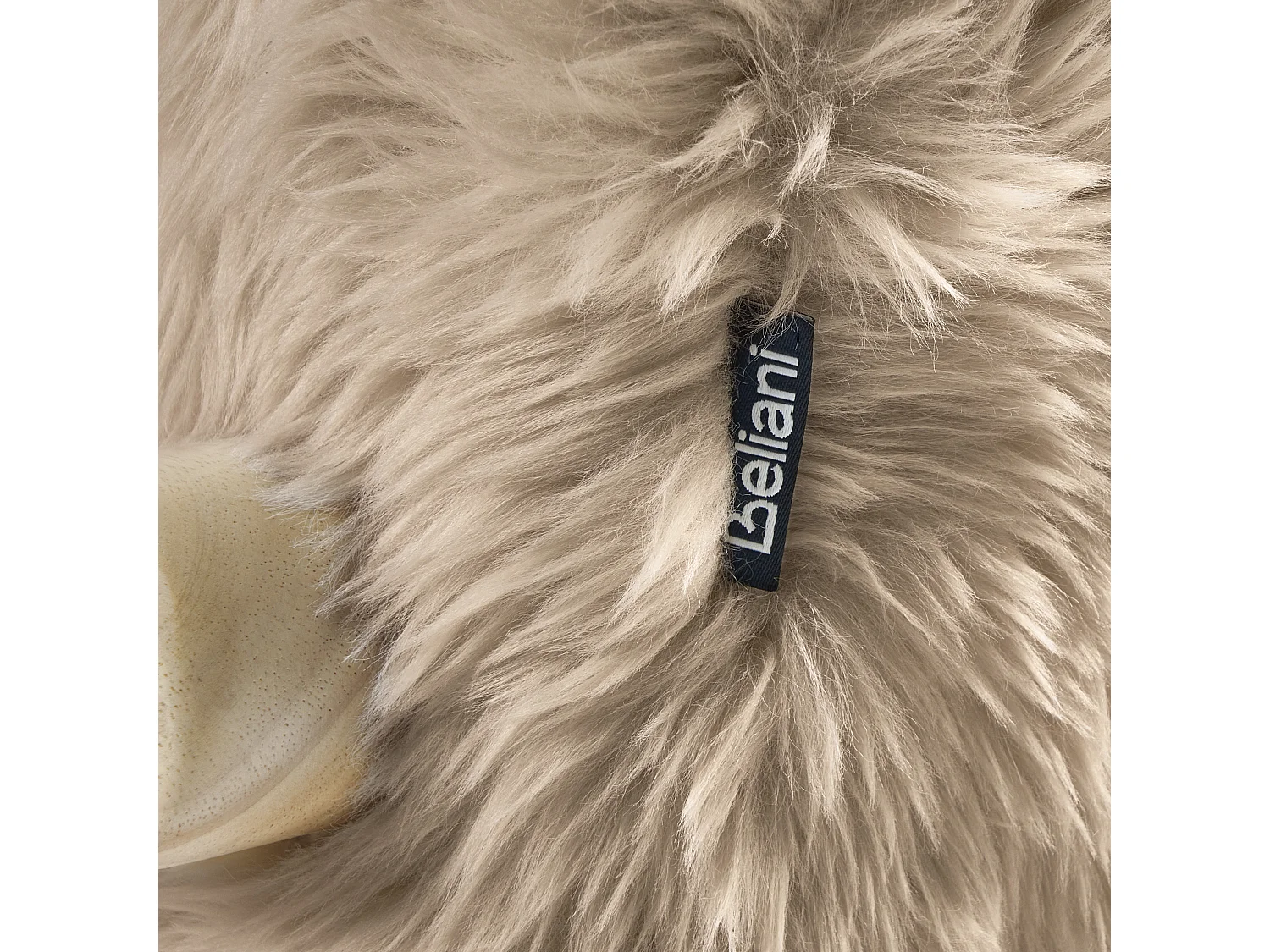 Fauteuil LEKNES Fourrure synthétique Taupe