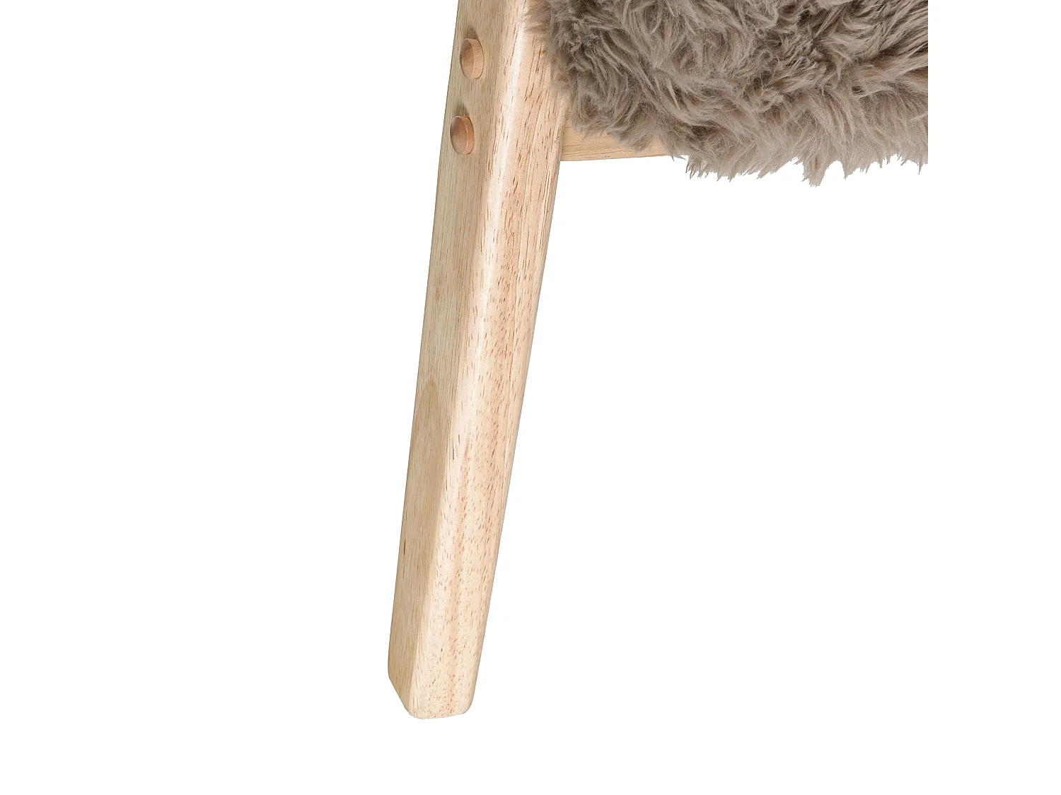 Armchair LEKNES Faux Fur Taupe