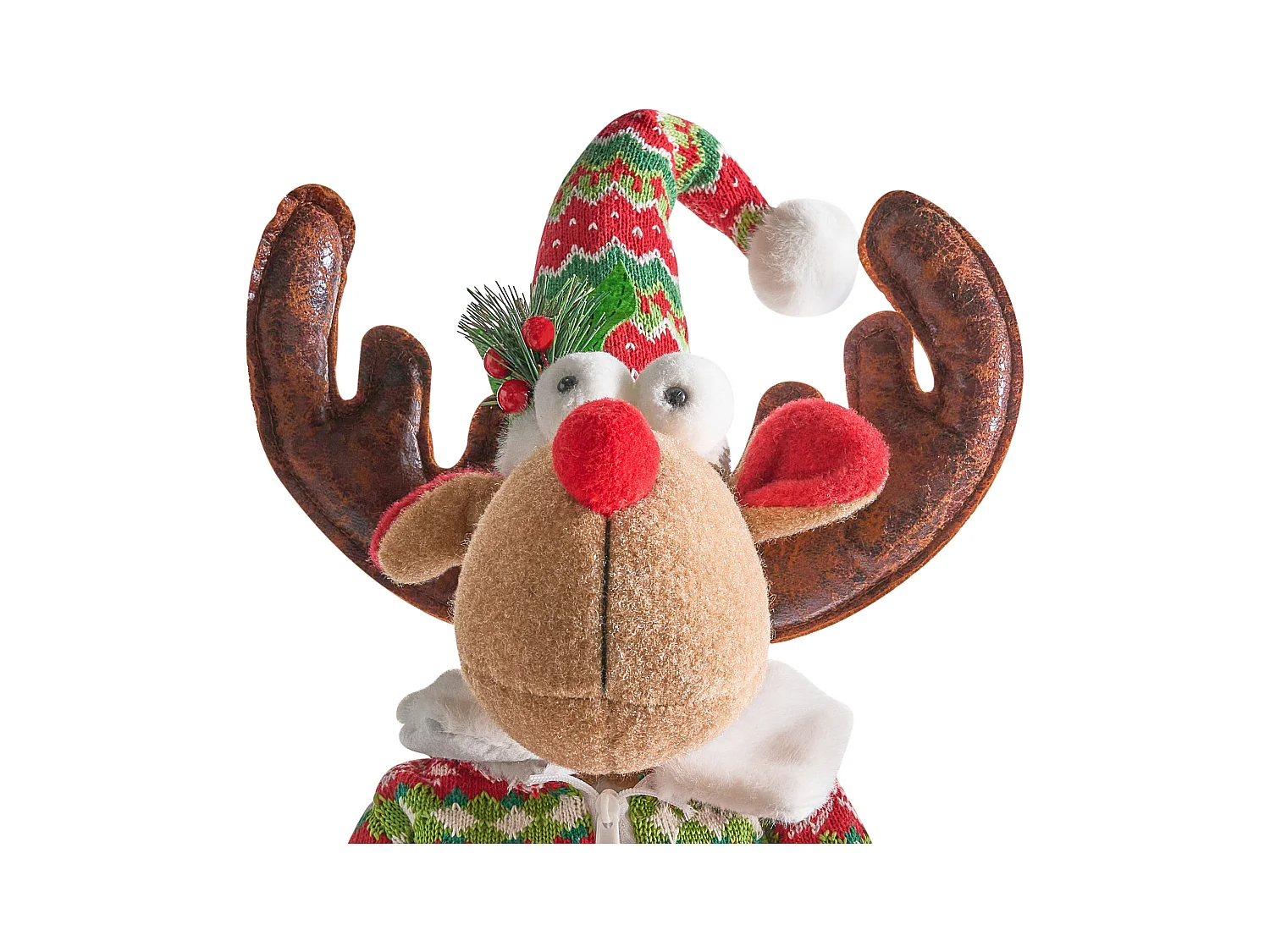 Lot de 2 décorations de Noël ULDALSANA Renne 66-95 cm Multicolore