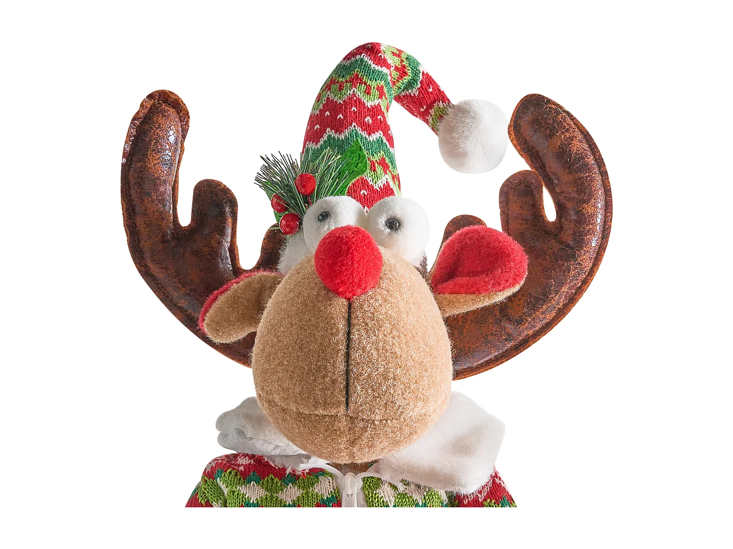 Lot de 2 décorations de Noël ULDALSANA Renne 66-95 cm Multicolore