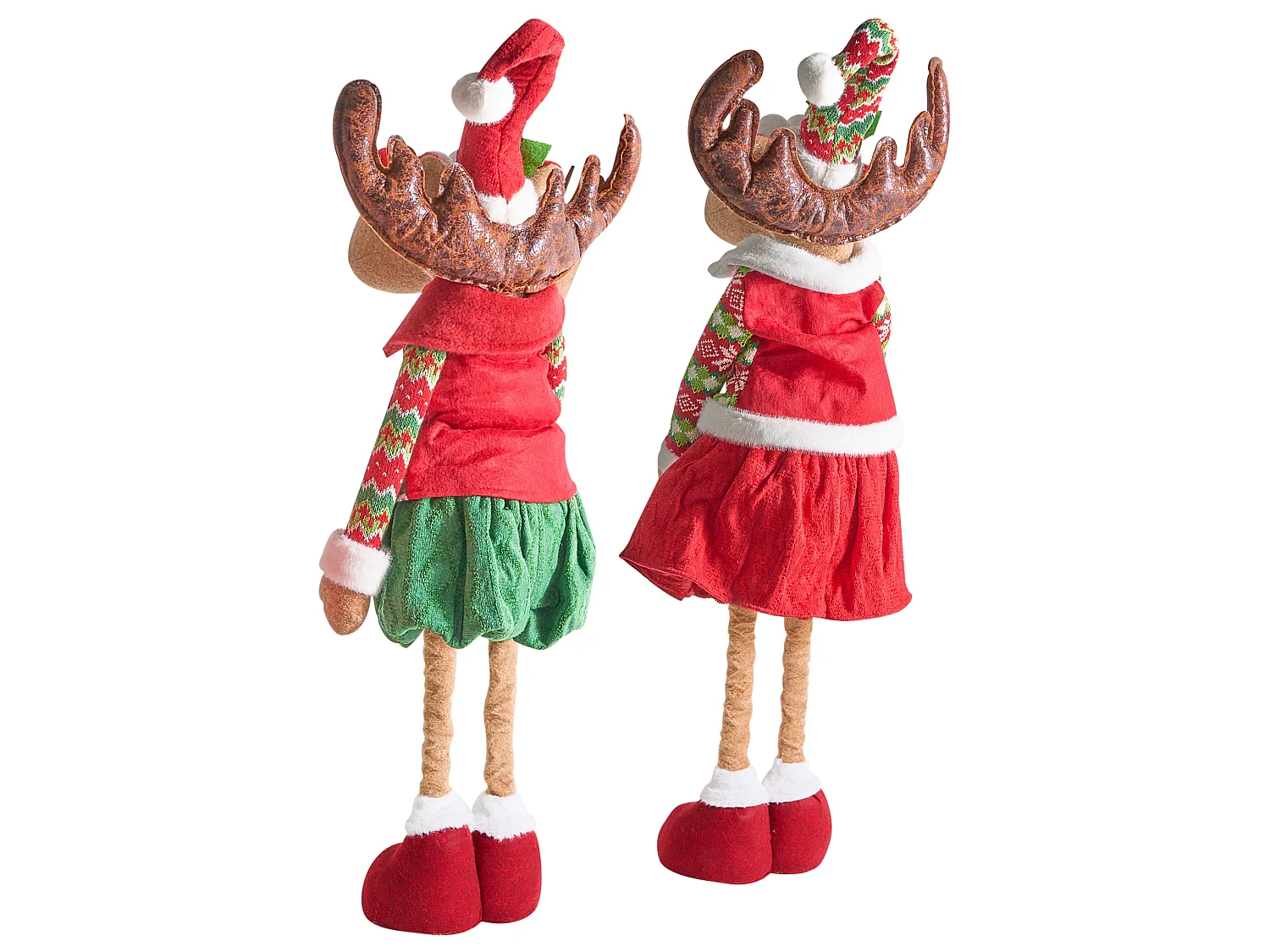 Set of 2 Christmas Decorations ULDALSANA Reindeer 66-95 cm Multicolour