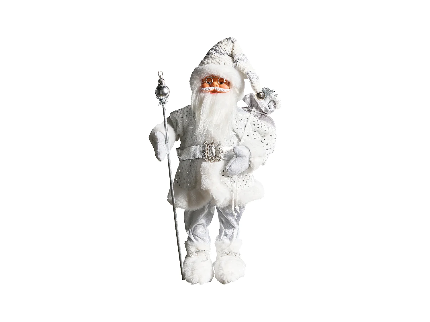 Décoration de Noël NELAUG Père Noël 48 cm Argenté