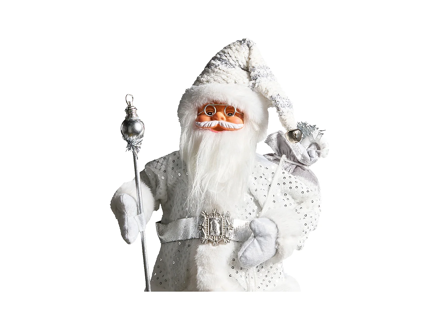 Décoration de Noël NELAUG Père Noël 48 cm Argenté