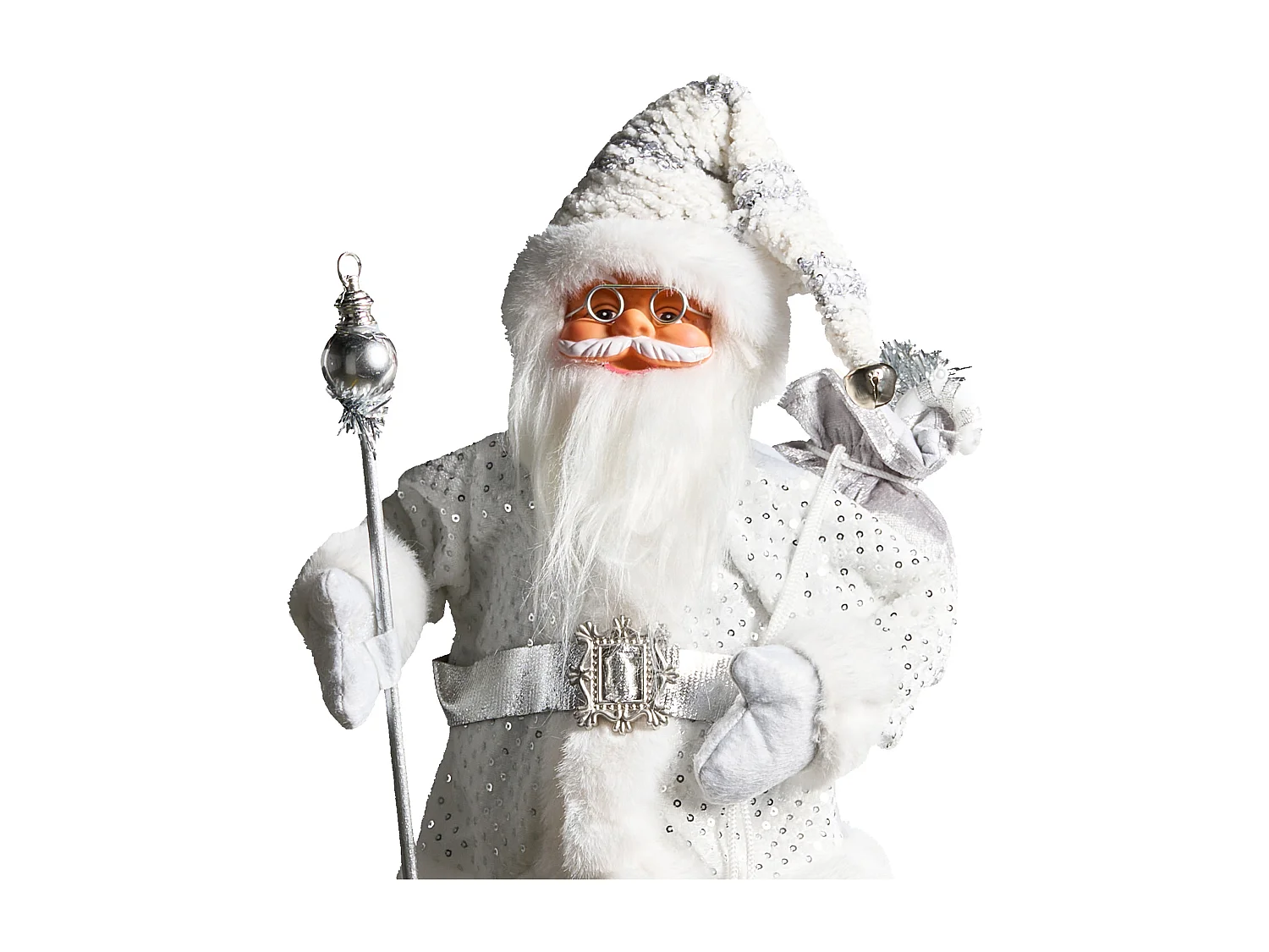 Décoration de Noël NELAUG Père Noël 48 cm Argenté