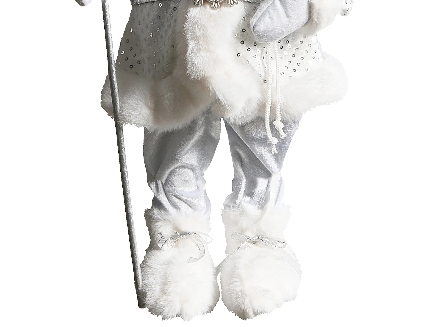 Décoration de Noël NELAUG 48 cm Père Noël Argenté