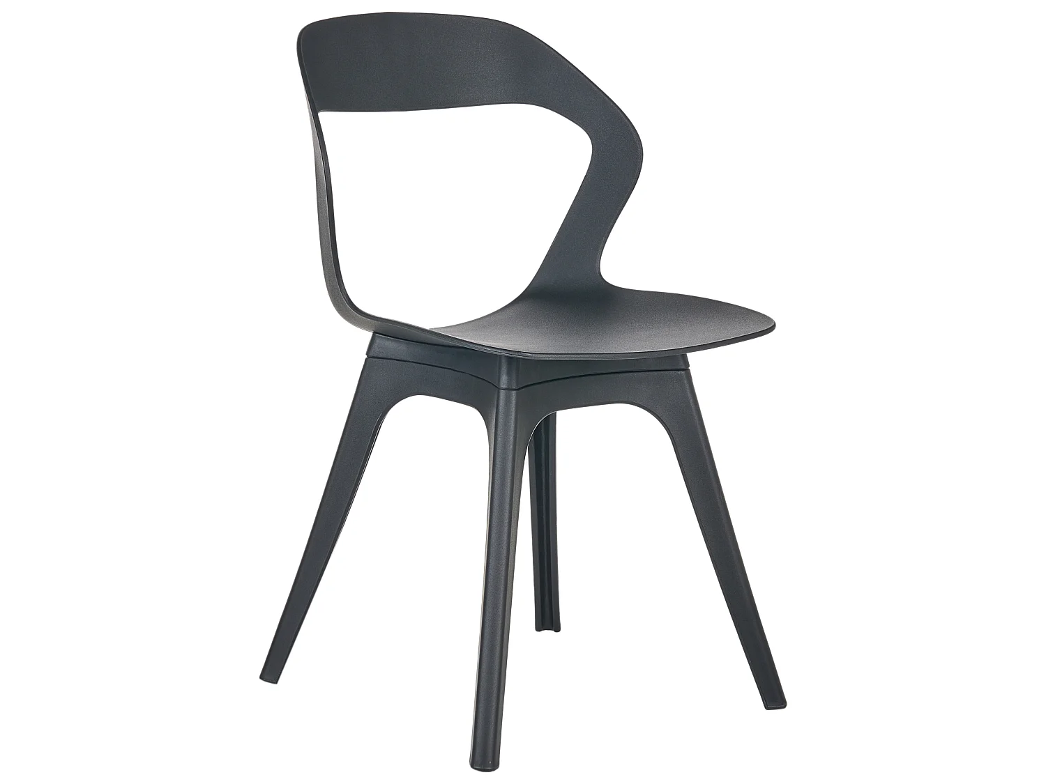 Set of 4 Garden Chairs LACHANIA Black