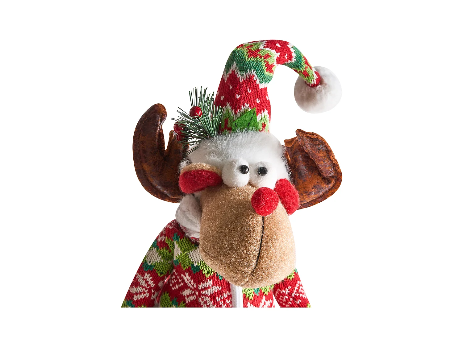 Lot de 2 décorations de Noël GEITSJOEN Renne 55/58 cm Multicolore