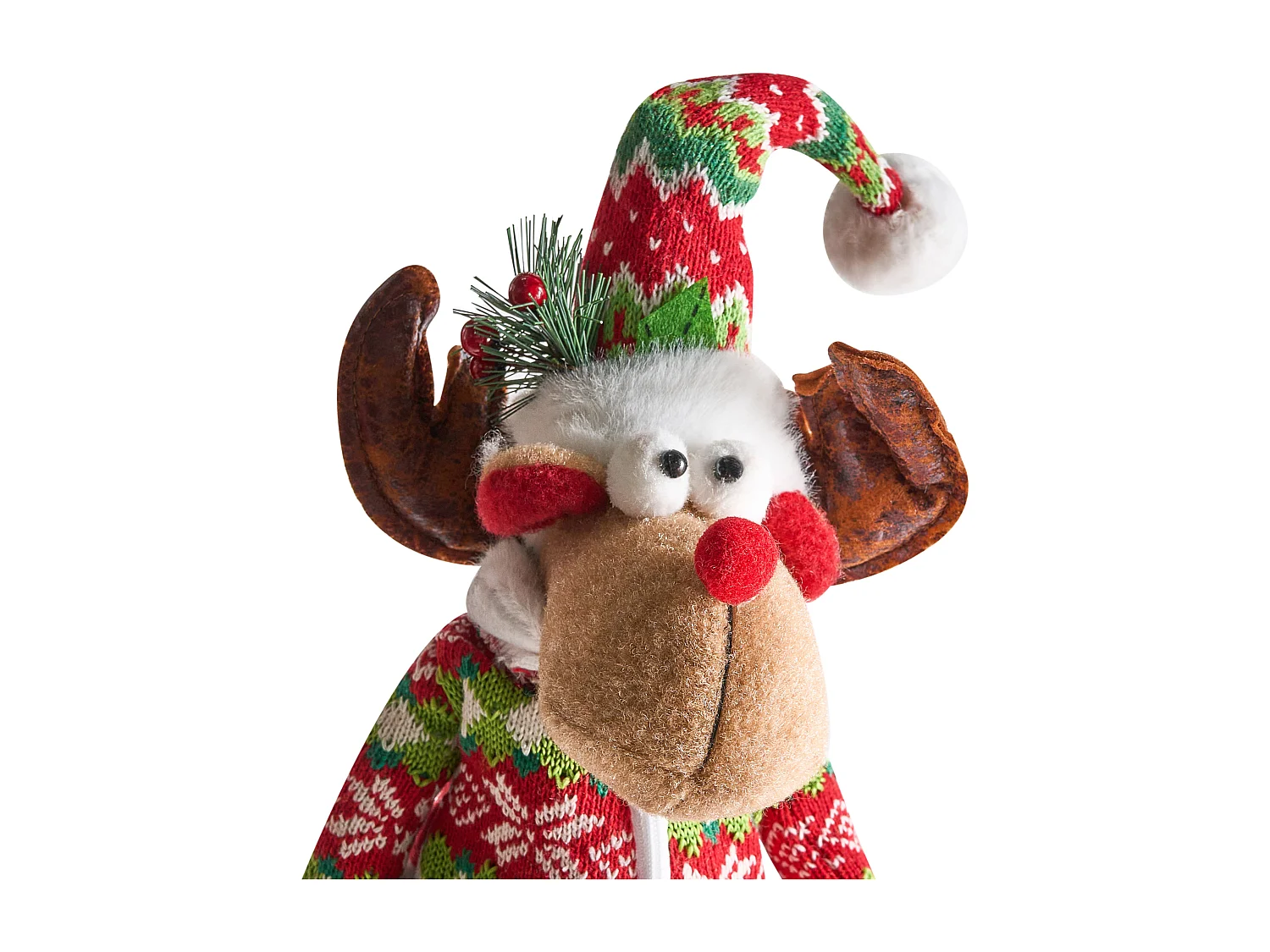 Lot de 2 décorations de Noël GEITSJOEN Renne 55/58 cm Multicolore