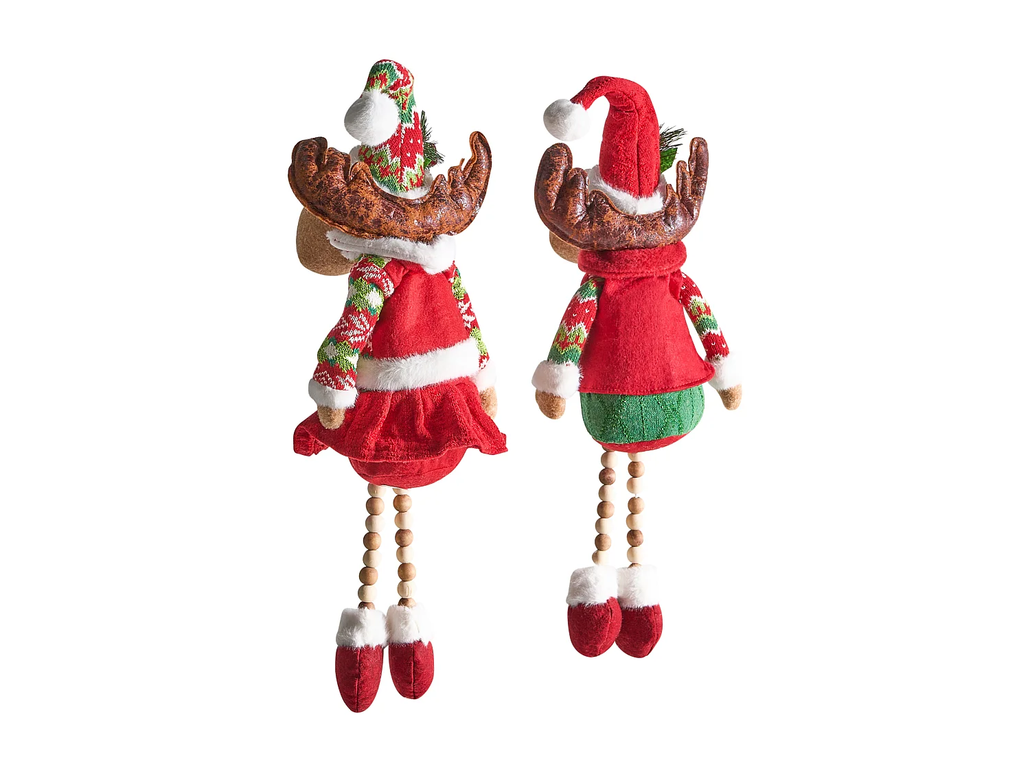 Lot de 2 décorations de Noël GEITSJOEN Renne 55/58 cm Multicolore